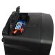 2. V-TONE BQ12 GO MP3 - Active speaker, rechargeable, black, Bluetooth, TWS, USB, SD, DSP, AUX, infrared remote control, 2x wireless microphones, extendable handle, transport wheels set