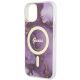 6. Guess GUHMP14SHTMRSU iPhone 14 6.1" purple/purple hardcase Golden Marble MagSafe
