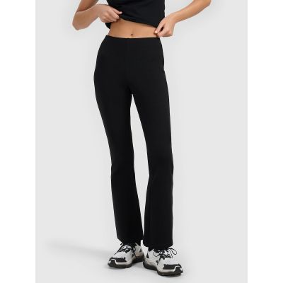 5. Women's knit leggings with flared legs 4F 4FRAW25TTIGF320-20S
