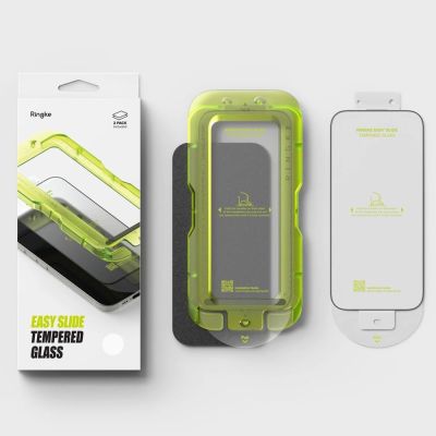 5. Ringke Easy Slide 2-pack tempered glass for iPhone 17 - black