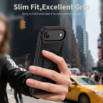 5. Tech-Protect MagHybrid MagSafe Case for iPhone Air - Black and Red