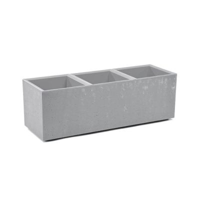 FLOWERPOT PLASTIC KARO 90X30X30CM GRAY