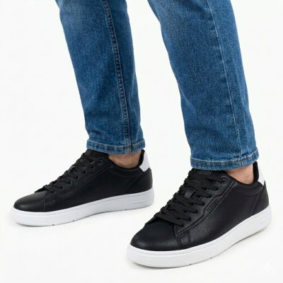 5. Men's sports shoes, eco-leather, black, Big Star TT174332