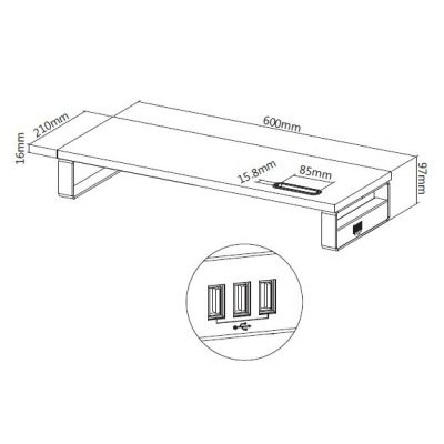 8. Equip 650881 Monitor Holder/Stand Desk Black