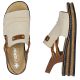 4. Comfortable women's beige wedge sandals Rieker 62962-60