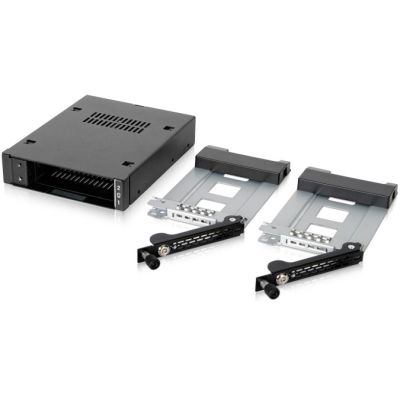 3. Icy Dock MB492TKL-B drive bay panel 2.5" Carrier panel Black, Silver