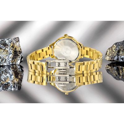 8. Giewont Sapphire Gold Black Women's Watch GW2720-B3