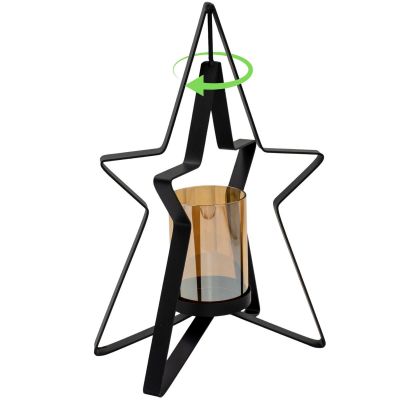 32. METAL CANDLESTICK 31.5 CM STAR MICA