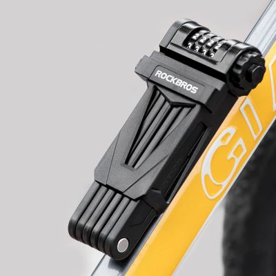 2. Rockbros LFCXR0085 Folding Bike Lock with Combination - Black