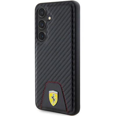 2. Ferrari Carbon Stitched Bottom case for Samsung Galaxy S24 - black