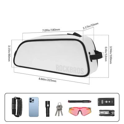 3. Rockbros TL004 ROAD TO SKY 0.7L Frame Bag Waterproof – White
