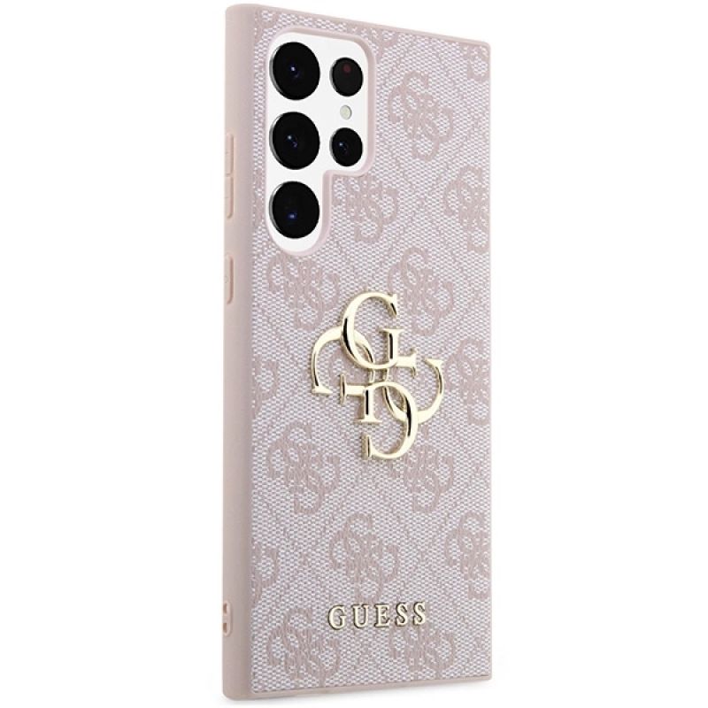 4. Guess GUHCS23L4GMGPI S23 Ultra S918 pink/pink hardcase 4G Big Metal Logo