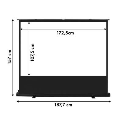 14. MACLEAN PORTABLE PROJECTION SCREEN, COMPACT, FLOOR, 80", 16:10 MC-212