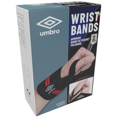8. ELASTIC WRIST BAND SET 2 PCS UMBRO RED