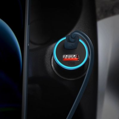 9. Baseus Golden Contactor Pro fast car charger USB Type C / USB 40 W Power Delivery 3.0 Quick Charge 4+ SCP FCP AFC + USB Type C cable - Lightning blue (TZCCJD-03)