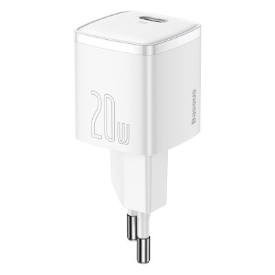 4. Baseus Cube 20W PD USB-C Wall Charger - White