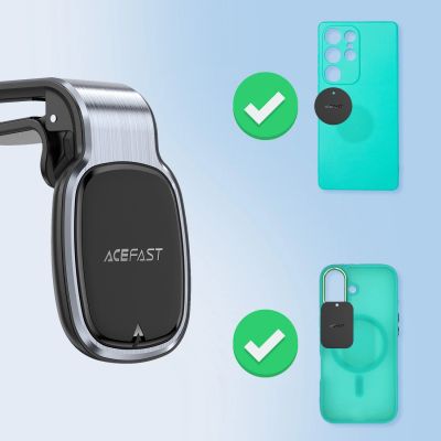 13. Acefast D16 Magnetic Car Air Vent Mount - No MagSafe Required - Gray