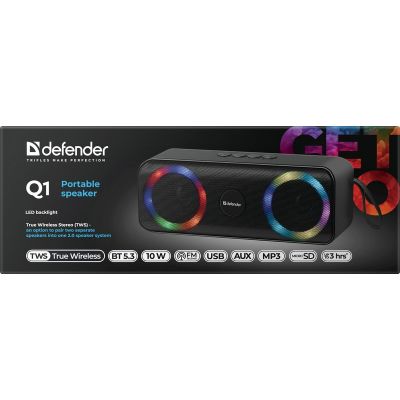 8. DEFENDER BEATBOX 20 BLUETOOTH SPEAKER 20W LIGHT/BT/MIC/FM/USB/TF
