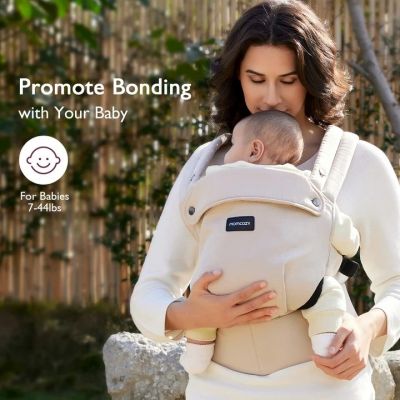 2. Momcozy Cotton Baby Carrier from Newborn to Toddler Khaki