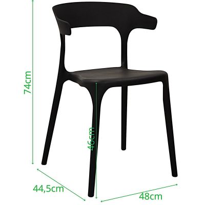 6. BLACK PLASTIC GARDEN CHAIR