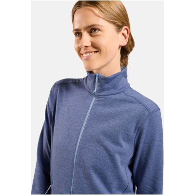 5. Odlo Mid Layer Full-Zip GRID FLEECE Jacket, Blue