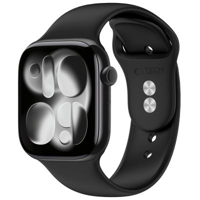 Tech-Protect Silicone Strap for Apple Watch 44 / 45 / 46 / 49 mm - Black
