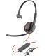 7. Poly Blackwire 3210 Monaural USB-C Headset +USB-C/A Adapter