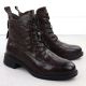 3. Women's leather work boots insulated brown Vinceza 86412