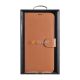 5. iCarer Haitang Leather Wallet Case Leather Case for Samsung Galaxy S22 + (S22 Plus) Wallet Housing Cover Brown (AKSM05BN)
