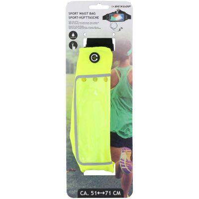 9. DUNLOP YELLOW SPORTS WATERPROOF WAIST BAG FOR RUNNING WITH PHONE WINDOW