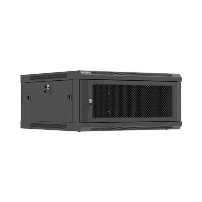 2. LANBERG WALL-HUNG RACK CABINET 19" 4U 600X600 BLACK PERFORATED DOORS (FLAT PACK)
