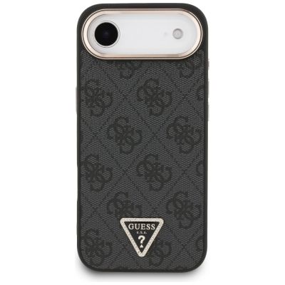 3. Guess 4G Triangle Logo MagSafe case for iPhone Air - black and gold