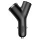 2. Baseus Y Type Car Charger car charger 2x USB + cigarette lighter socket 3.4A black (CCALL-YX01)
