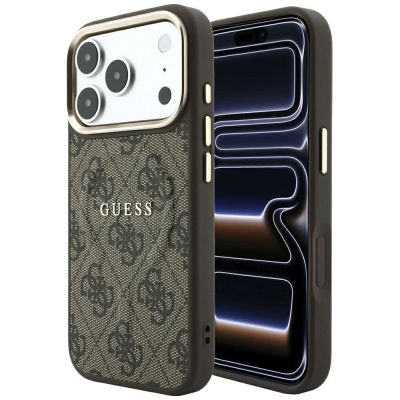 Guess Embossed 4G Classic MagSafe Case for iPhone 17 Pro / 18 Pro - Brown