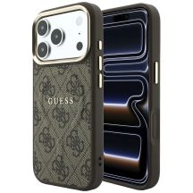 Guess Embossed 4G Classic MagSafe Case for iPhone 17 Pro / 18 Pro - Brown