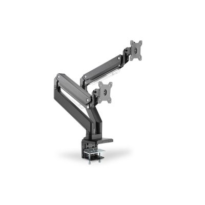 9. Double desk arm with 2xLCD clamp with gas spring, max. 2x35" and 15kg
