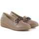 3. Women's beige wedge shoes with decoration M.Daszyński MR2265