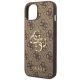 6. Guess 4G Big Metal Logo Case for iPhone 14 - Brown