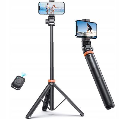 9. Tech-Protect L03S Bluetooth selfie stick with remote control, tripod up to 148cm and head 180 - black