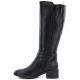 3. Women's leather boots with heels, insulated, black, Sergio Leone KZ-13-S