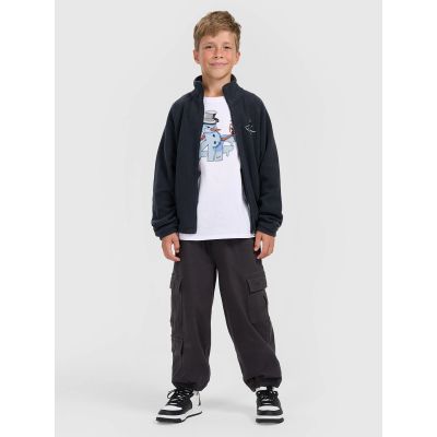 6. 4FWarm fleece with stand-up collar for boys 4F 4FJRAW25TFLEM438-31S