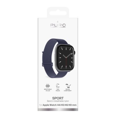 2. Puro Sport Strap for Apple Watch 44/45/46/49mm - Navy Blue