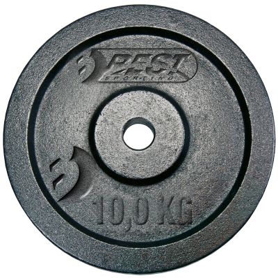 4. BLACK CAST IRON WEIGHT 10 KG BEST SPORTING diameter 30mm