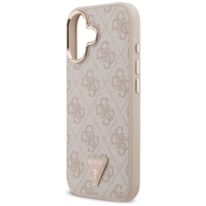 6. Guess 4G Triangle Logo MagSafe Case for iPhone 17 - Rose Gold