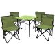 7. 5-IN-1 TRAVEL SET TABLE AND 4 CHAIRS GREEN