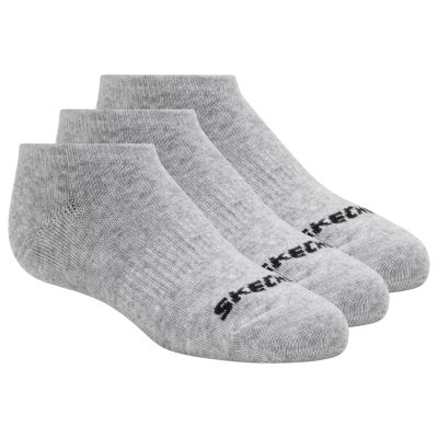 Skechers 3pk Unisex Non Terry No Show S114041-020 Gray 39-42