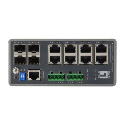 LevelOne 8xGE/4xSFP TURING Managed L3 1Gbps Industrial Switch