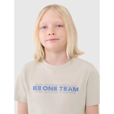 3. Boy's cotton T-shirt 4F 4FJWSS25TTSHM2186-12S