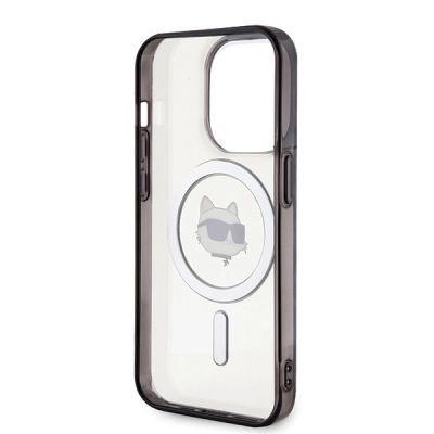 7. Karl Lagerfeld IML Choupette's Head MagSafe case for iPhone 15 Pro - transparent