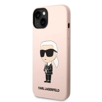 2. Karl Lagerfeld Silicone Ikonik Case for iPhone 13 / 14 - Pink